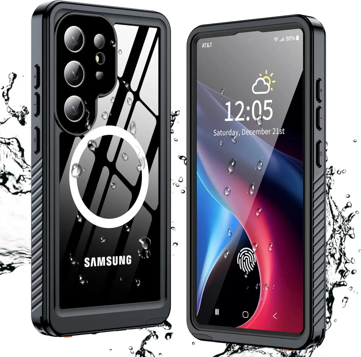 SBG Outdoor Case Samsung Galaxy S25 Ultra Waterdicht met MagSafe / Qi2 Zwart afbeelding 7