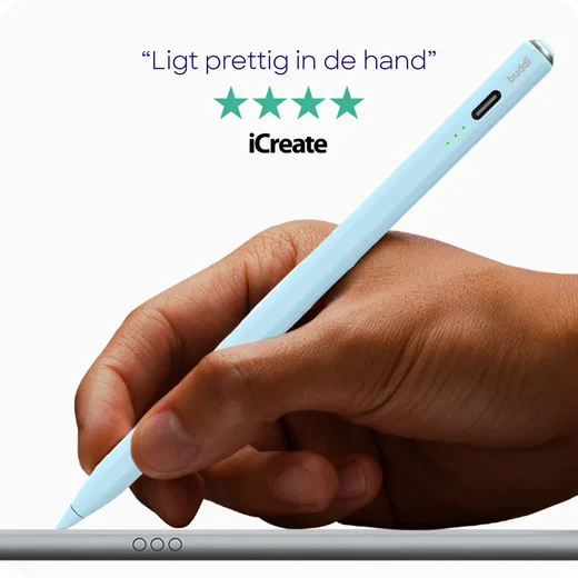 Buddi Wave Actieve Stylus Pen met Handpalmrejectie (voor iPad) Blauw afbeelding 6