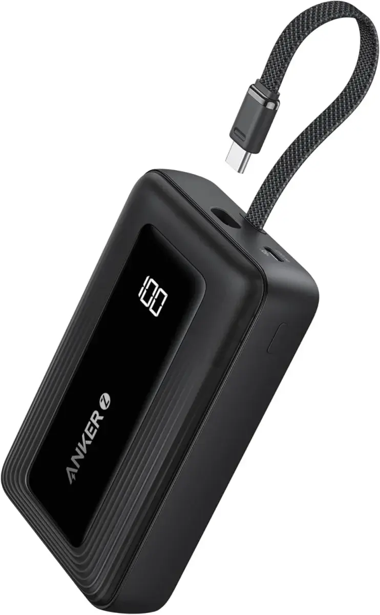 Anker Zolo 30W Powerbank met Ingebouwde Lanyard USB-C Kabel 20.000 mAh Zwart afbeelding 15