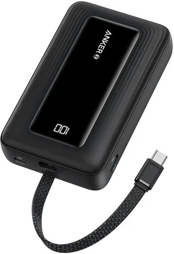 Anker Zolo 30W Powerbank met Ingebouwde Lanyard USB-C Kabel 20.000 mAh Zwart afbeelding 8