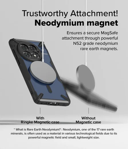 Ringke Fusion X Magnetic OnePlus 13 Hoesje MagSafe Zwart afbeelding 4