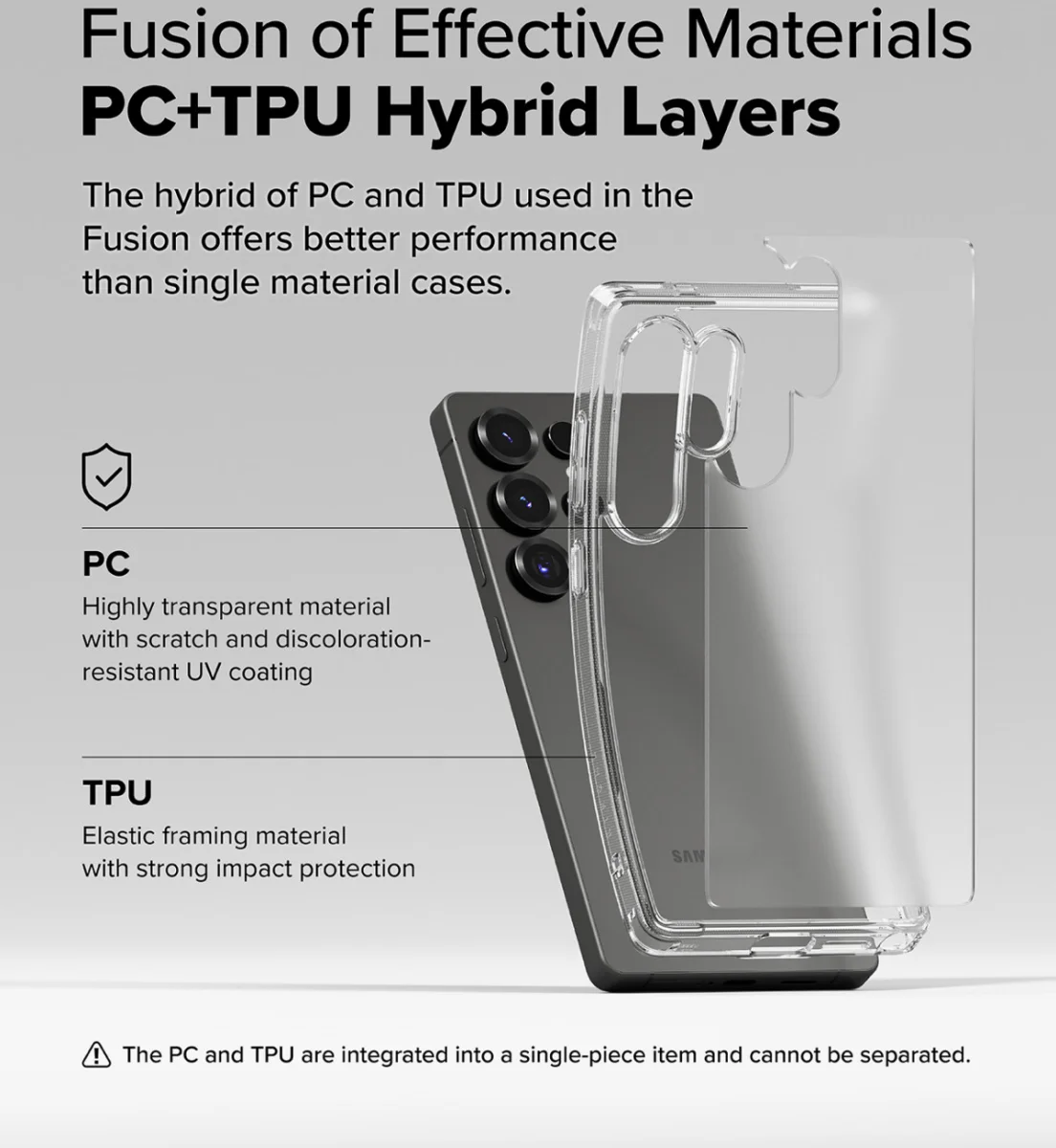 Ringke Fusion Samsung Galaxy S25 Ultra Hoesje Back Cover Matte Transparant afbeelding 8