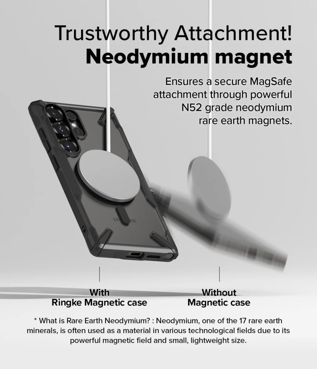 Ringke Fusion X Magnetic Samsung Galaxy S25 Ultra Hoesje MagSafe / Qi2 Zwart afbeelding 11