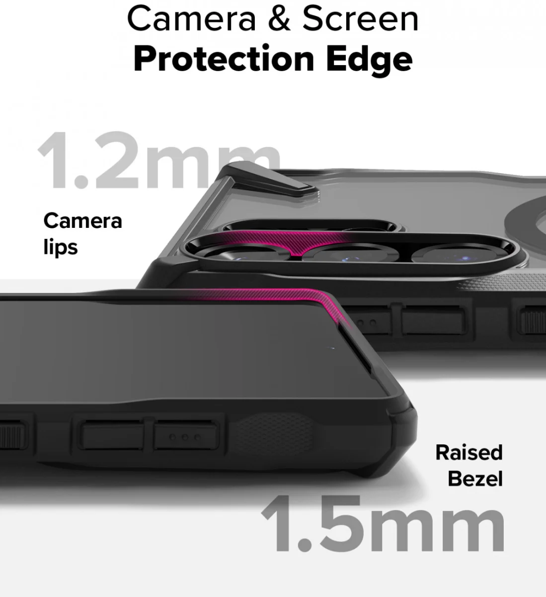 Ringke Fusion X Magnetic Samsung Galaxy S25 Ultra Hoesje MagSafe / Qi2 Zwart afbeelding 12