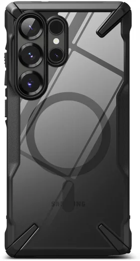 Ringke Fusion X Magnetic Samsung Galaxy S25 Ultra Hoesje MagSafe / Qi2 Zwart afbeelding 2