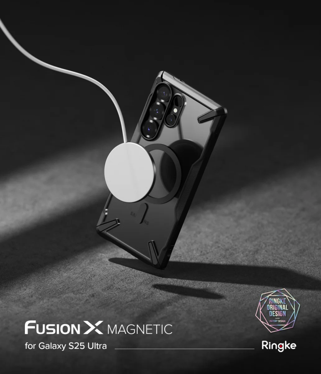 Ringke Fusion X Magnetic Samsung Galaxy S25 Ultra Hoesje MagSafe / Qi2 Zwart afbeelding 13