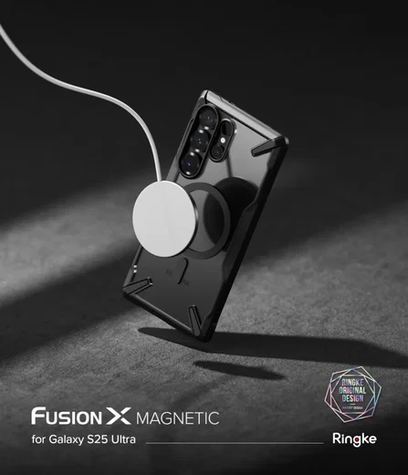 Ringke Fusion X Magnetic Samsung Galaxy S25 Ultra Hoesje MagSafe / Qi2 Zwart afbeelding 13