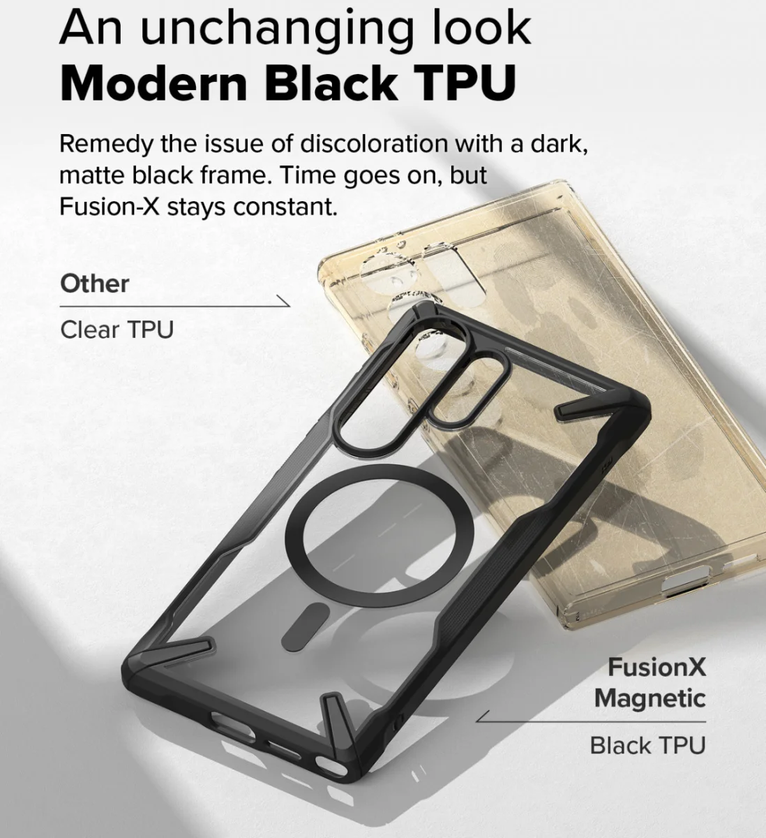 Ringke Fusion X Magnetic Samsung Galaxy S25 Ultra Hoesje MagSafe / Qi2 Zwart afbeelding 3