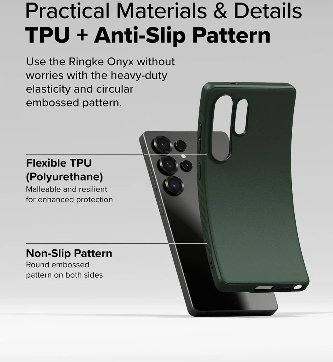 Ringke Onyx Samsung Galaxy S25 Ultra Hoesje Flexibel TPU Back Cover Groen afbeelding 7