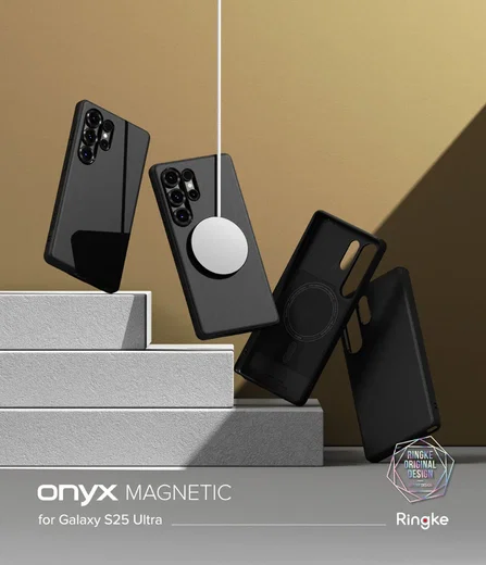 Ringke Onyx Magnetic Samsung Galaxy S25 Ultra Hoesje MagSafe / Qi2 Zwart afbeelding 3