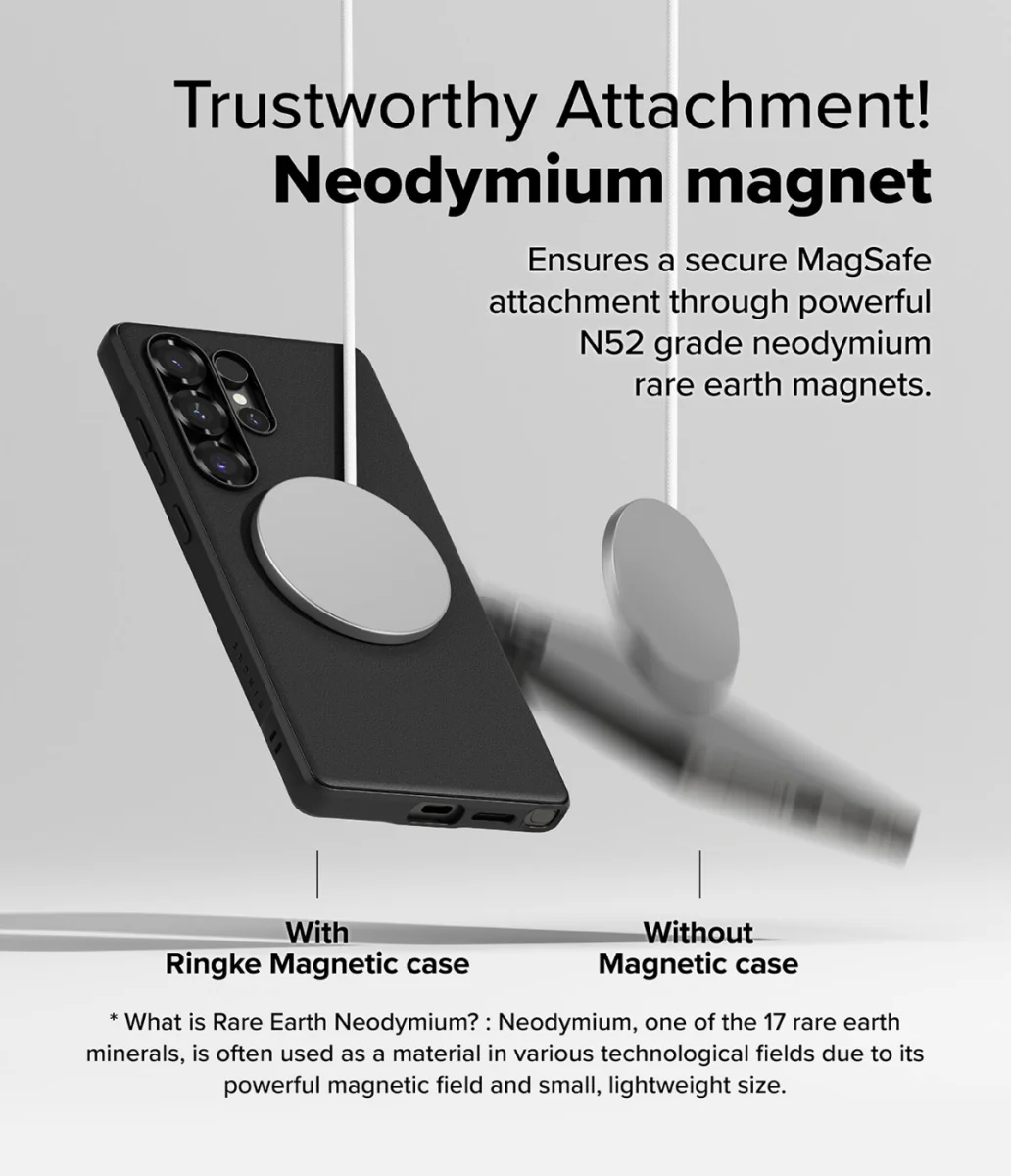 Ringke Onyx Magnetic Samsung Galaxy S25 Ultra Hoesje MagSafe / Qi2 Zwart afbeelding 7