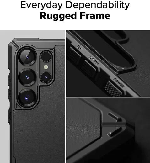 Ringke Rugged Gear Magnetic Samsung Galaxy S25 Ultra Hoesje MagSafe / Qi2 Zwart afbeelding 9