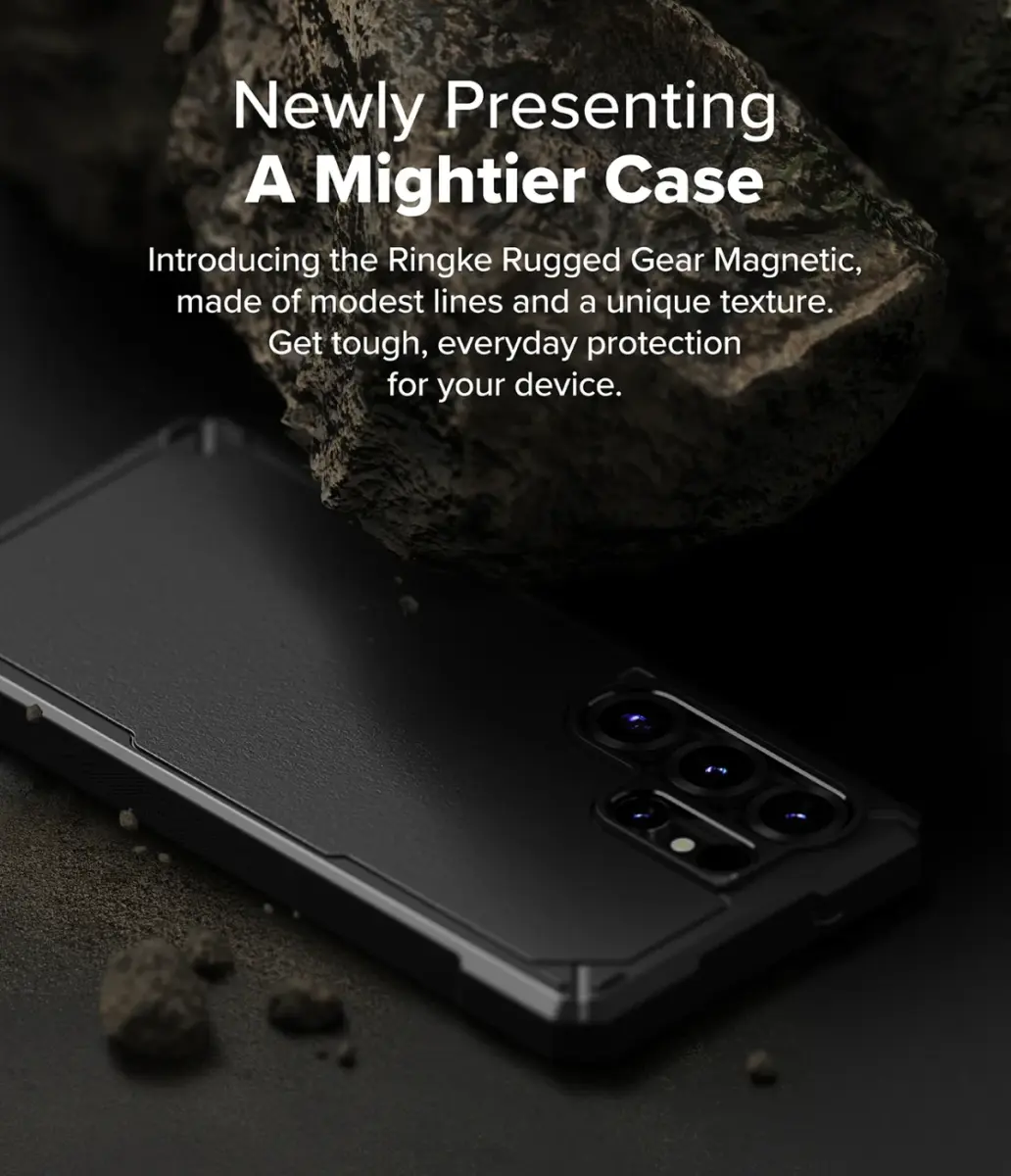 Ringke Rugged Gear Magnetic Samsung Galaxy S25 Ultra Hoesje MagSafe / Qi2 Zwart afbeelding 12