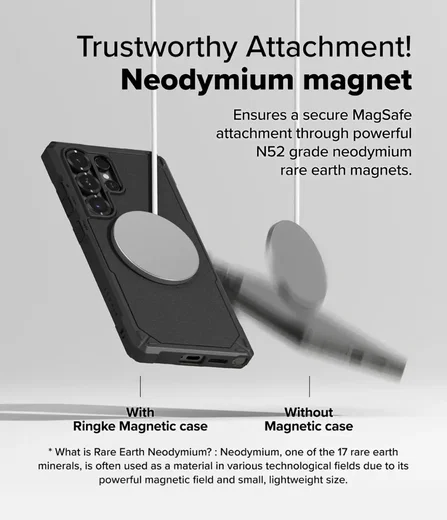 Ringke Rugged Gear Magnetic Samsung Galaxy S25 Ultra Hoesje MagSafe / Qi2 Zwart afbeelding 13