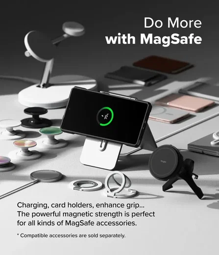 Ringke Rugged Gear Magnetic Samsung Galaxy S25 Ultra Hoesje MagSafe / Qi2 Zwart afbeelding 5