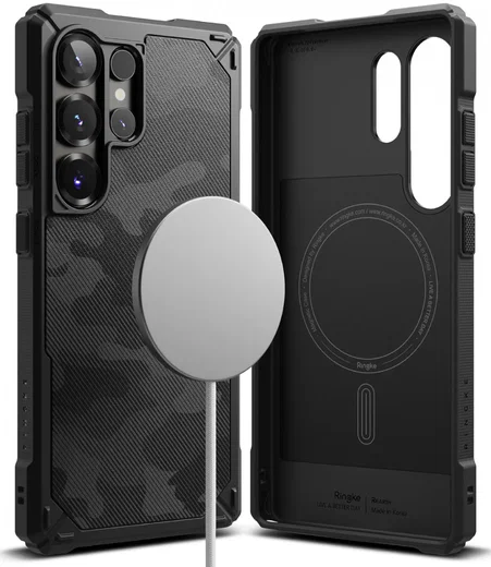 Ringke Rugged Gear Magnetic Samsung Galaxy S25 Ultra Hoesje MagSafe / Qi2 Camo afbeelding 1