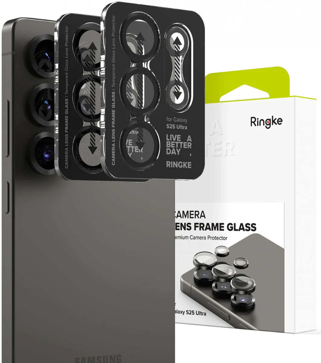 Ringke Frame Glass Samsung Galaxy S25 Ultra Camera Protector (2-Pack) afbeelding 1