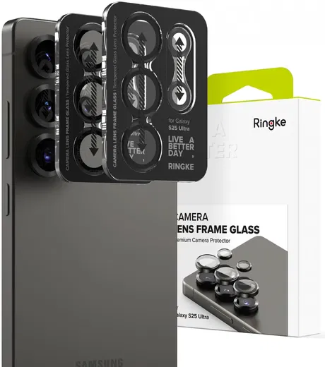 Ringke Frame Glass Samsung Galaxy S25 Ultra Camera Protector (2-Pack) afbeelding 1