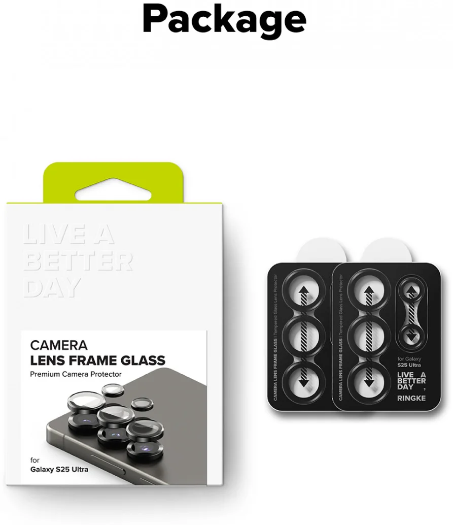 Ringke Frame Glass Samsung Galaxy S25 Ultra Camera Protector (2-Pack) afbeelding 12