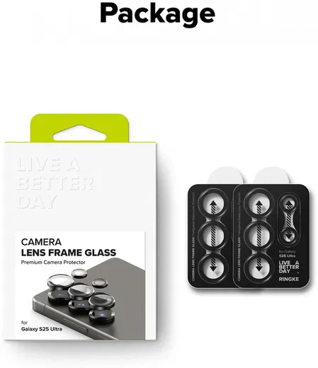 Ringke Frame Glass Samsung Galaxy S25 Ultra Camera Protector (2-Pack) afbeelding 12