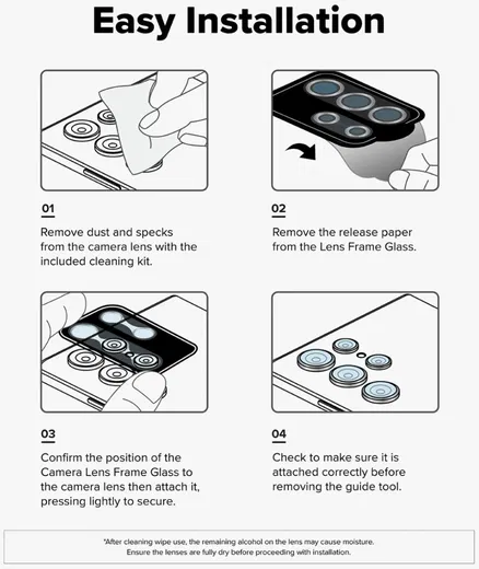 Ringke Frame Glass Samsung Galaxy S25 Ultra Camera Protector (2-Pack) afbeelding 13