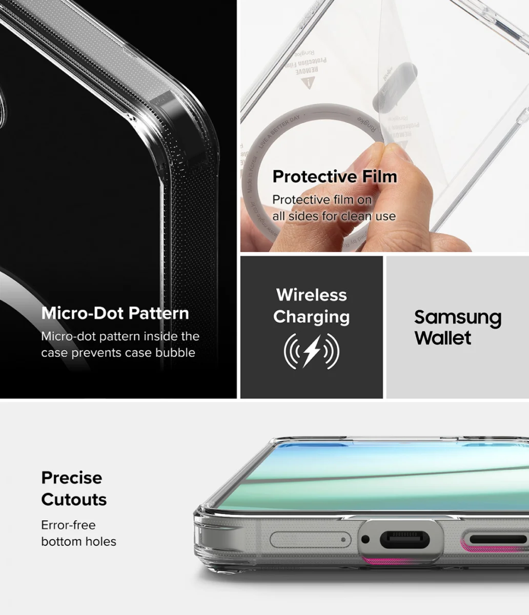 Ringke Fusion Magnetic Samsung Galaxy S25 Plus Hoesje MagSafe / Qi2 Transparant afbeelding 5