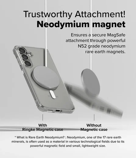 Ringke Fusion Magnetic Samsung Galaxy S25 Plus Hoesje MagSafe / Qi2 Transparant afbeelding 7