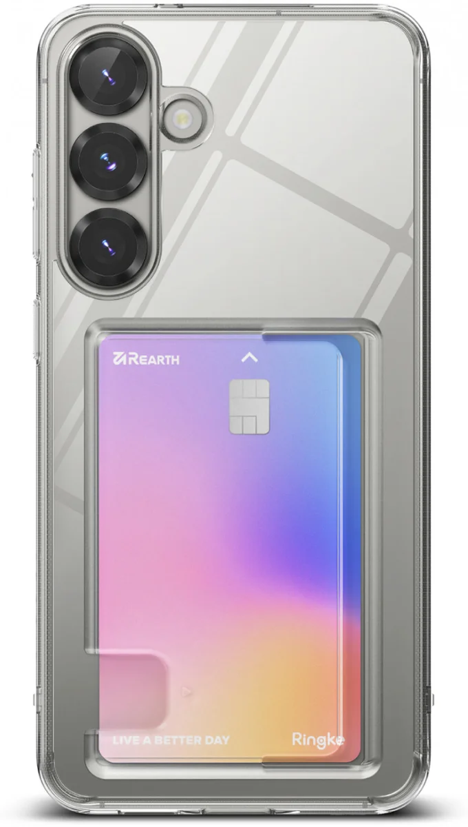 Ringke Fusion Card Samsung Galaxy S25 Plus Hoesje Kaarthouder Transparant afbeelding 2