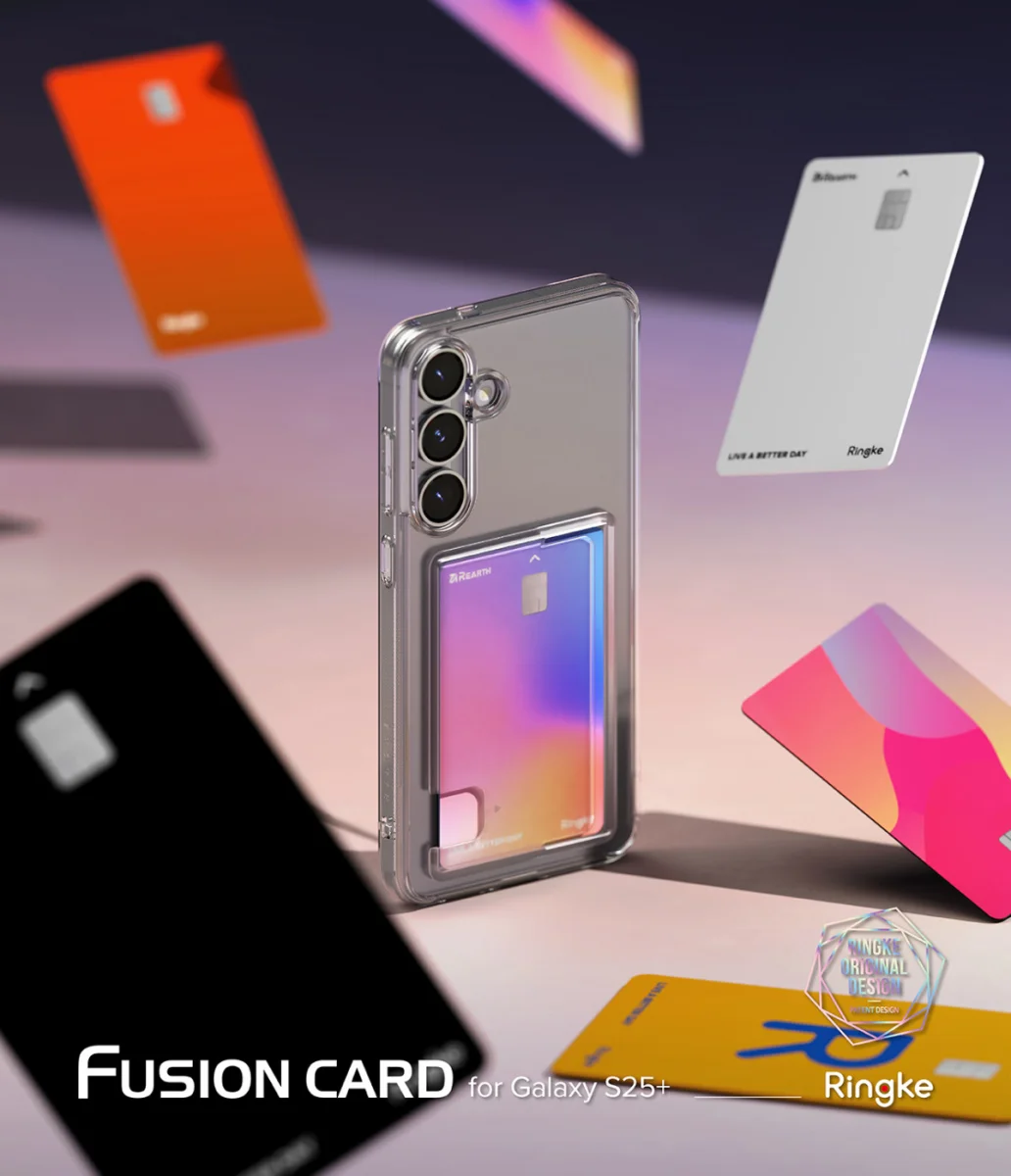 Ringke Fusion Card Samsung Galaxy S25 Plus Hoesje Kaarthouder Transparant afbeelding 3