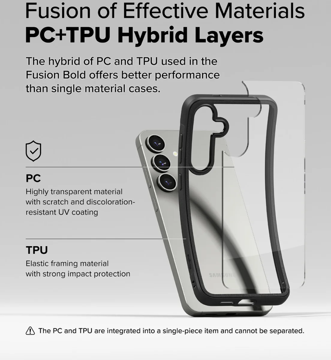 Ringke Fusion Bold Samsung Galaxy S25 Plus Hoesje Transparant Zwart afbeelding 10