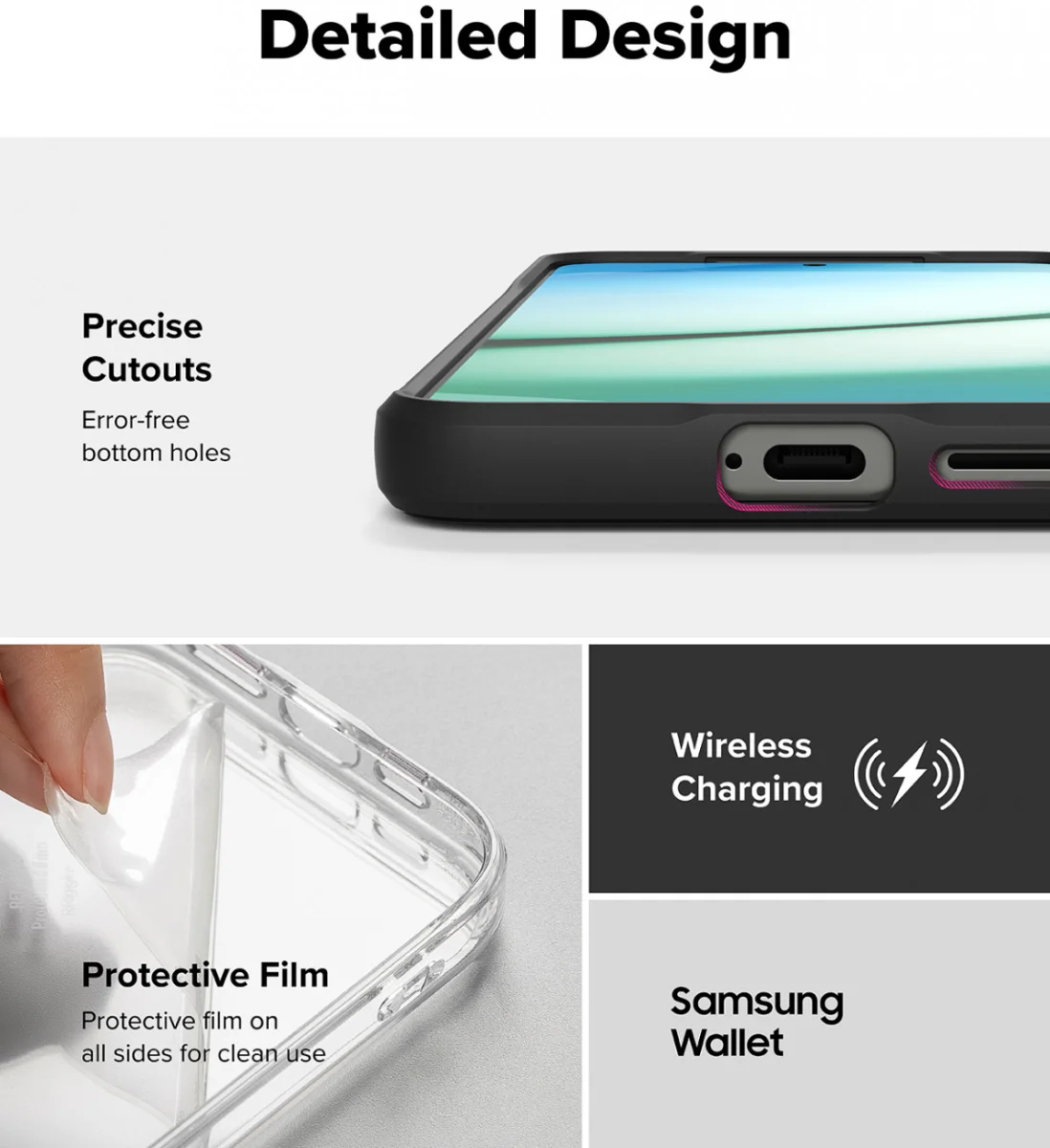 Ringke Fusion Bold Samsung Galaxy S25 Plus Hoesje Transparant Zwart afbeelding 4