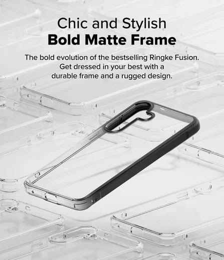 Ringke Fusion Bold Samsung Galaxy S25 Plus Hoesje Transparant Zwart afbeelding 5