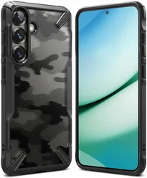 Ringke Fusion X Samsung Galaxy S25 Plus Hoesje Back Cover Design Camo Zwart afbeelding