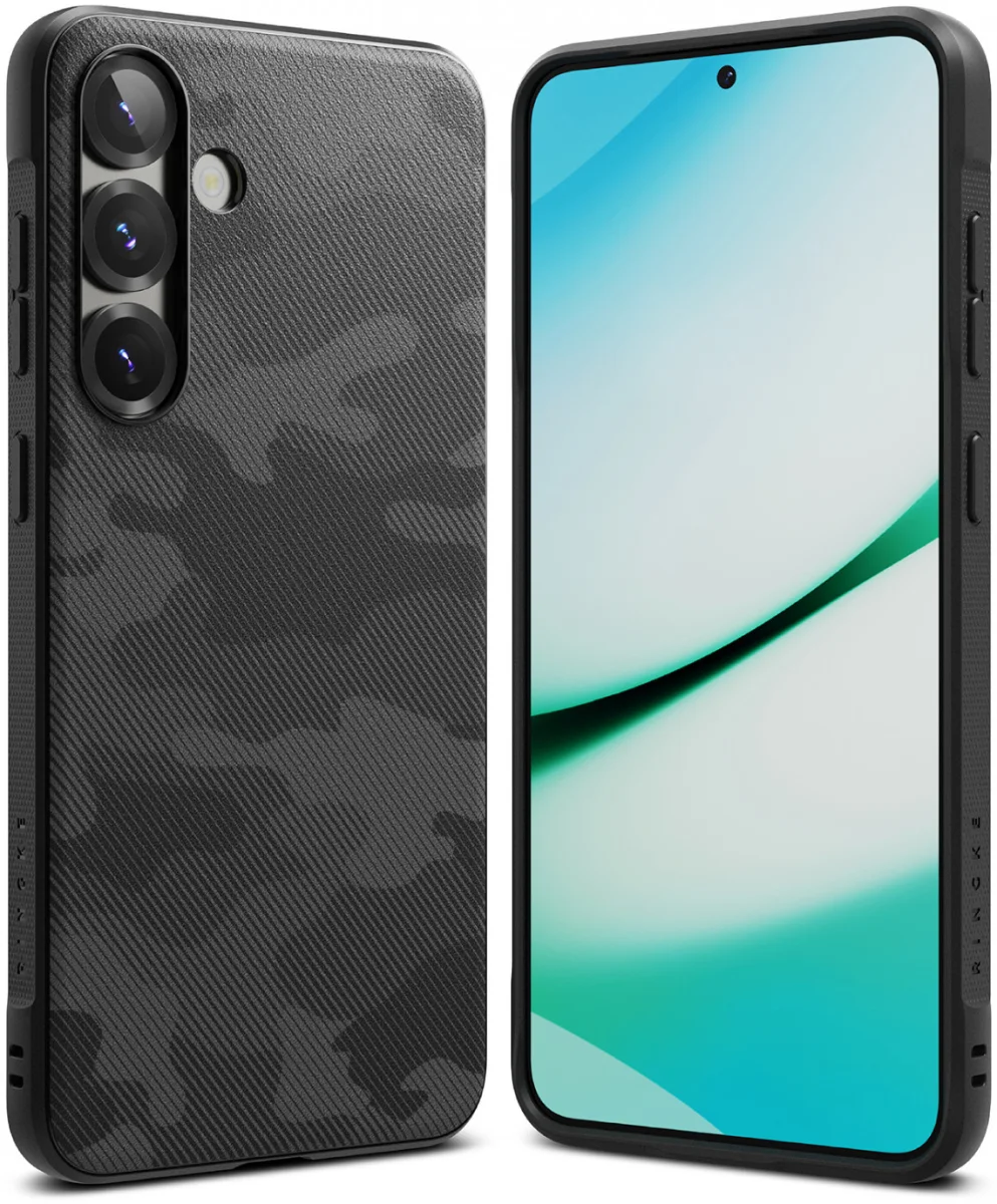 Ringke Onyx Samsung Galaxy S25 Plus Hoesje Flexibel TPU Design Camo Zwart afbeelding 1