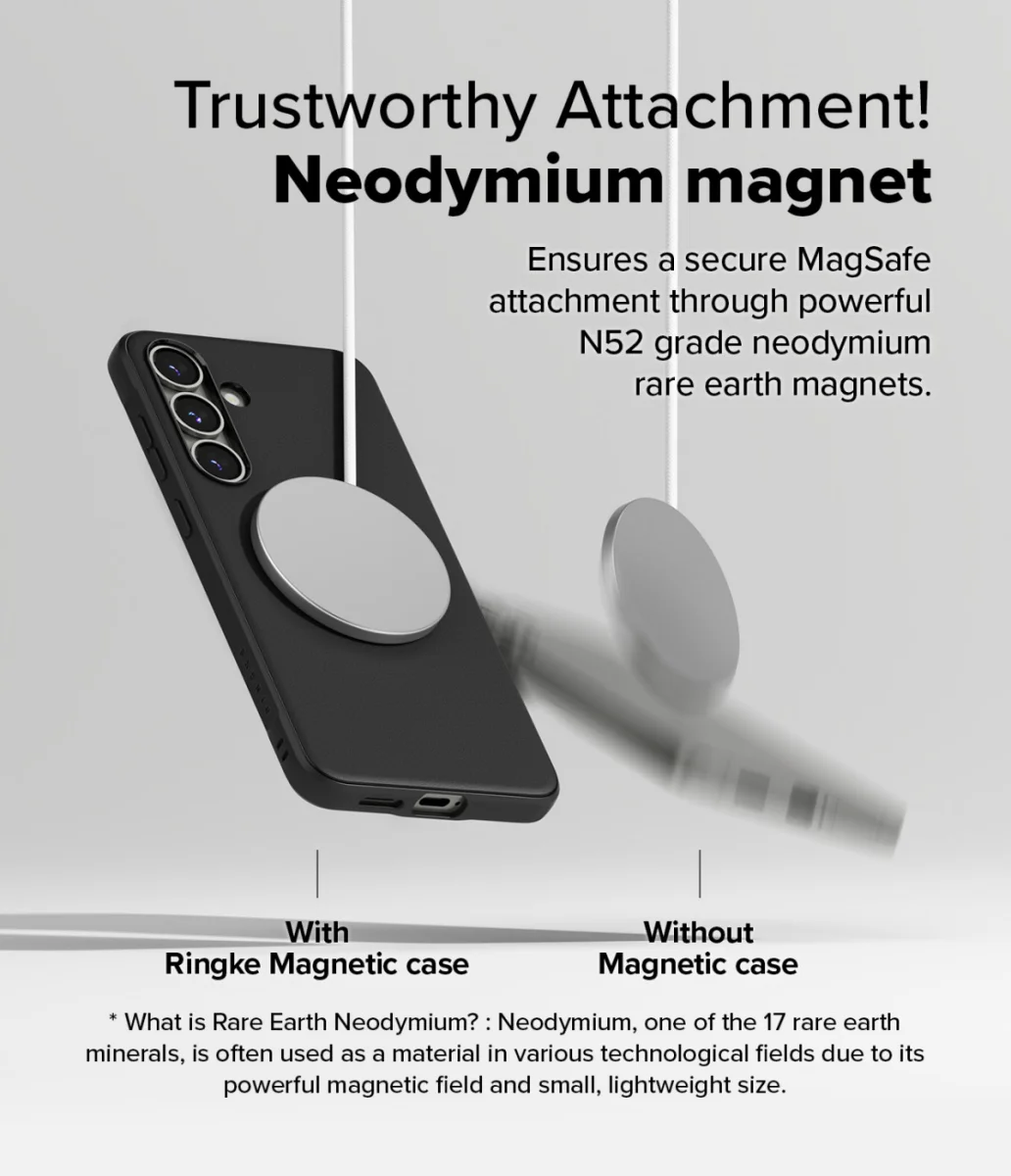 Ringke Onyx Magnetic Samsung Galaxy S25 Plus Hoesje MagSafe / Qi2 Zwart afbeelding 6