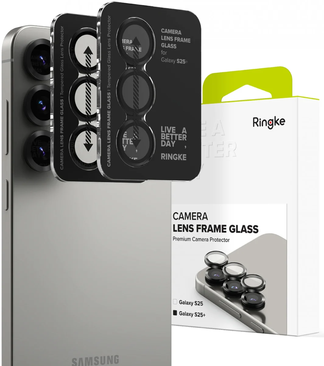 Ringke Frame Glass Samsung Galaxy S25 Plus Camera Protector (2-Pack) afbeelding 1