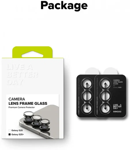 Ringke Frame Glass Samsung Galaxy S25 Plus Camera Protector (2-Pack) afbeelding 13