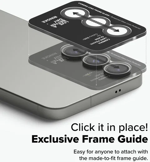 Ringke Frame Glass Samsung Galaxy S25 Plus Camera Protector (2-Pack) afbeelding 4