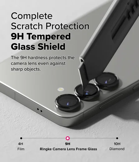 Ringke Frame Glass Samsung Galaxy S25 Plus Camera Protector (2-Pack) afbeelding 6