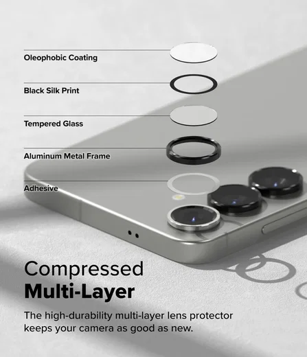 Ringke Frame Glass Samsung Galaxy S25 Plus Camera Protector (2-Pack) afbeelding 8