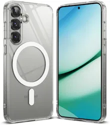 Ringke Fusion Magnetic Samsung Galaxy S25 Hoesje MagSafe / Qi2 Transparant afbeelding