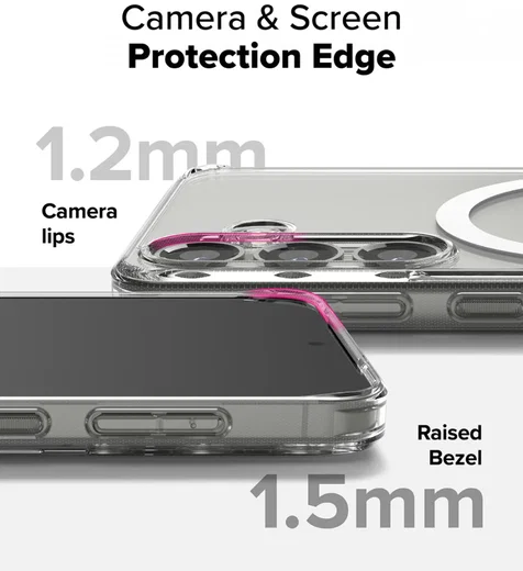 Ringke Fusion Magnetic Samsung Galaxy S25 Hoesje MagSafe / Qi2 Transparant afbeelding 12