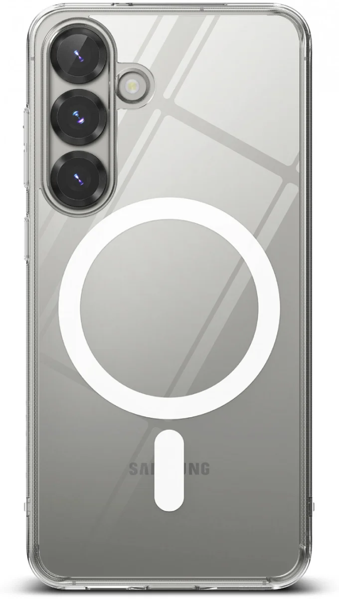 Ringke Fusion Magnetic Samsung Galaxy S25 Hoesje MagSafe / Qi2 Transparant afbeelding 2