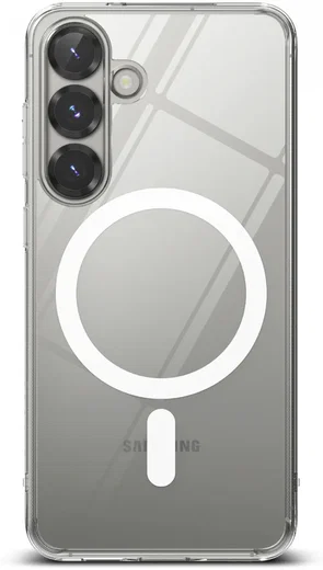 Ringke Fusion Magnetic Samsung Galaxy S25 Hoesje MagSafe / Qi2 Transparant afbeelding 2