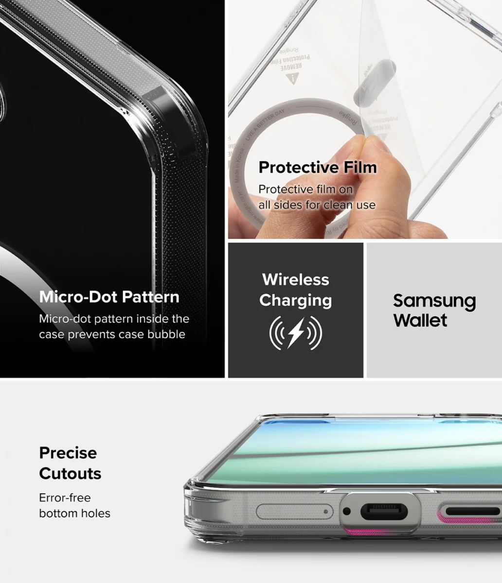 Ringke Fusion Magnetic Samsung Galaxy S25 Hoesje MagSafe / Qi2 Transparant afbeelding 5