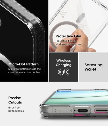 Ringke Fusion Magnetic Samsung Galaxy S25 Hoesje MagSafe / Qi2 Transparant afbeelding 5