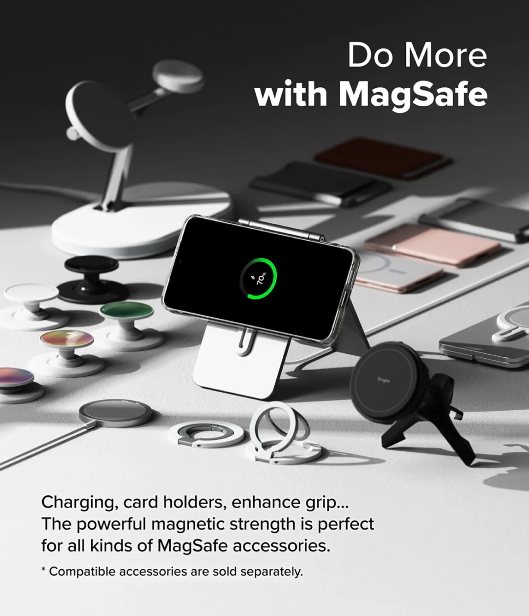 Ringke Fusion Magnetic Samsung Galaxy S25 Hoesje MagSafe / Qi2 Transparant afbeelding 7