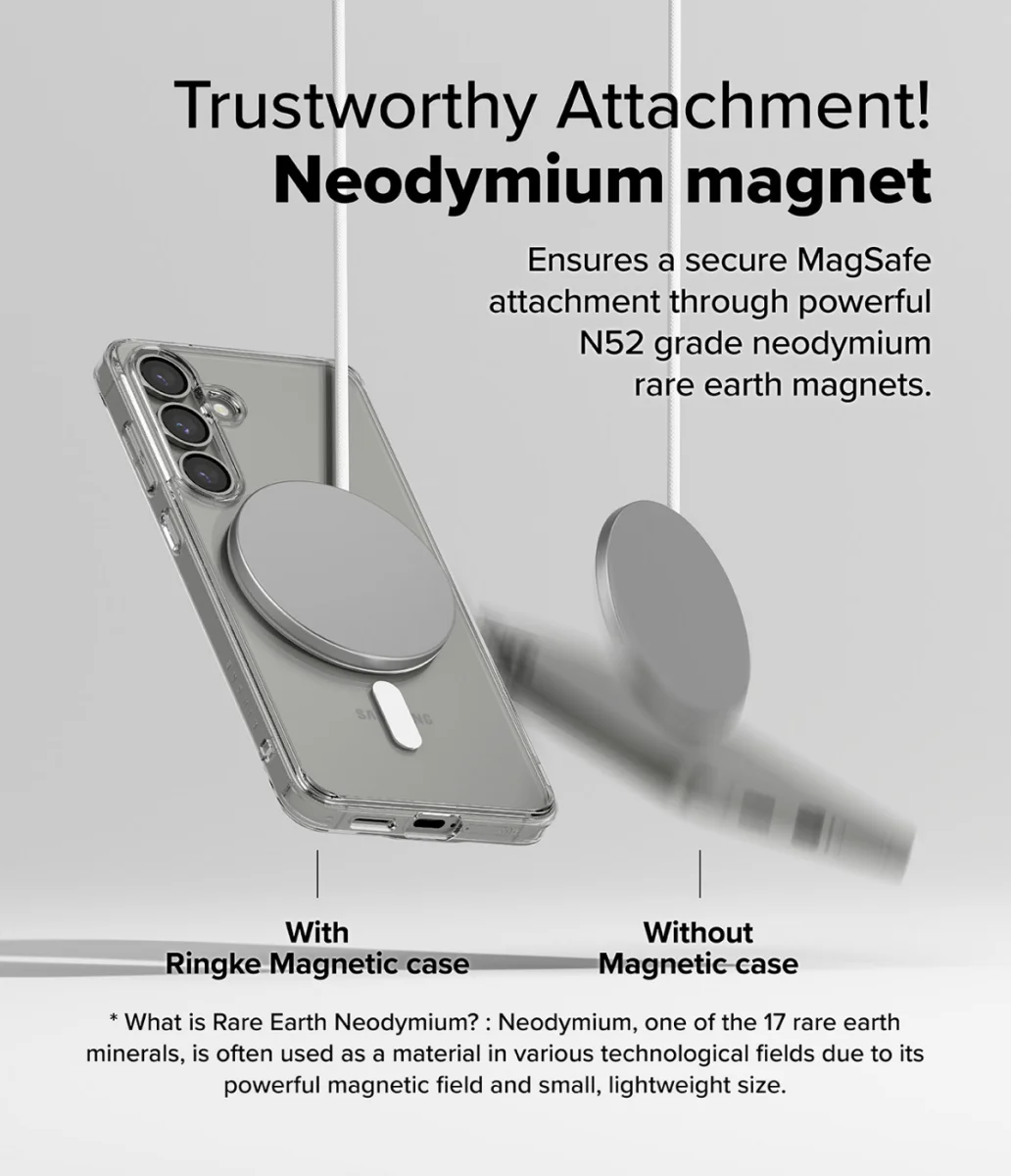 Ringke Fusion Magnetic Samsung Galaxy S25 Hoesje MagSafe / Qi2 Transparant afbeelding 8
