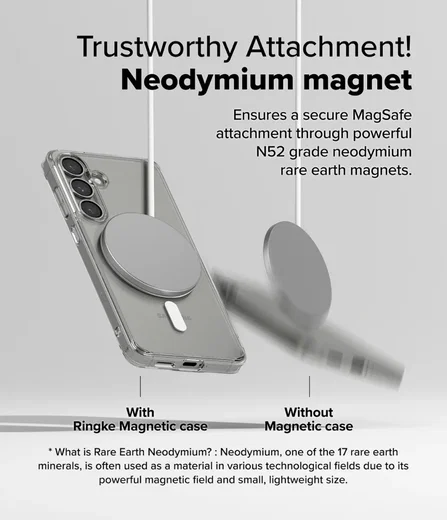 Ringke Fusion Magnetic Samsung Galaxy S25 Hoesje MagSafe / Qi2 Transparant afbeelding 8