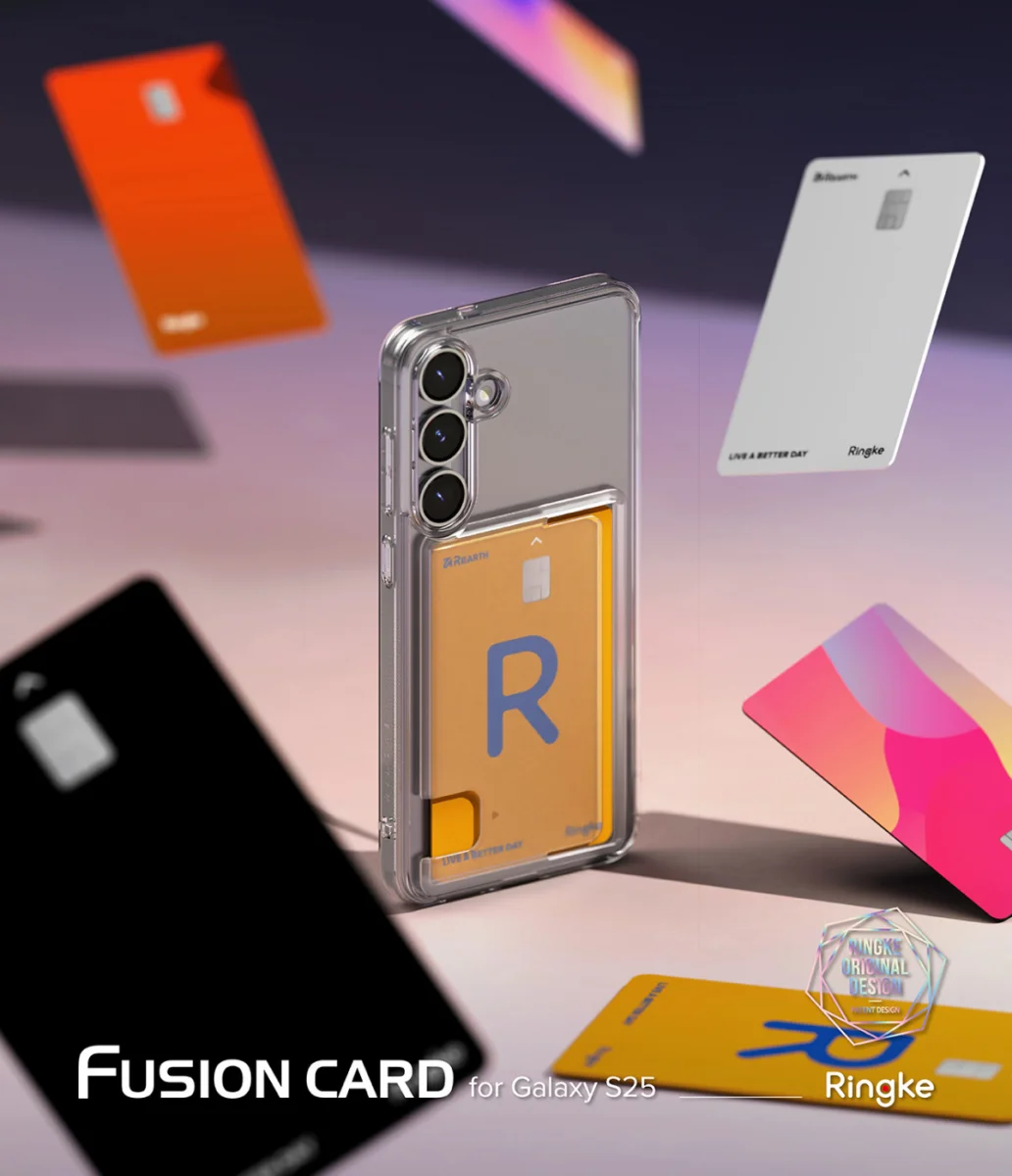 Ringke Fusion Card Samsung Galaxy S25 Hoesje Kaarthouder Transparant afbeelding 3
